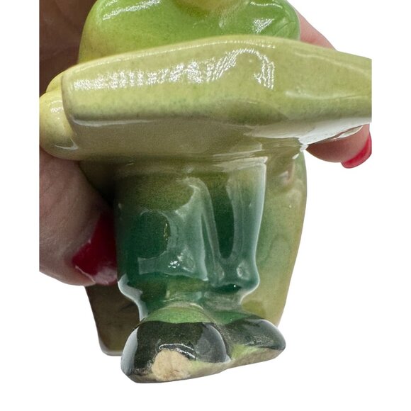 Vintage Shawnee Rickshaw Planter Asian Man Pulling Cart Wagon Bonzai Planter 539 - Picture 7 of 7